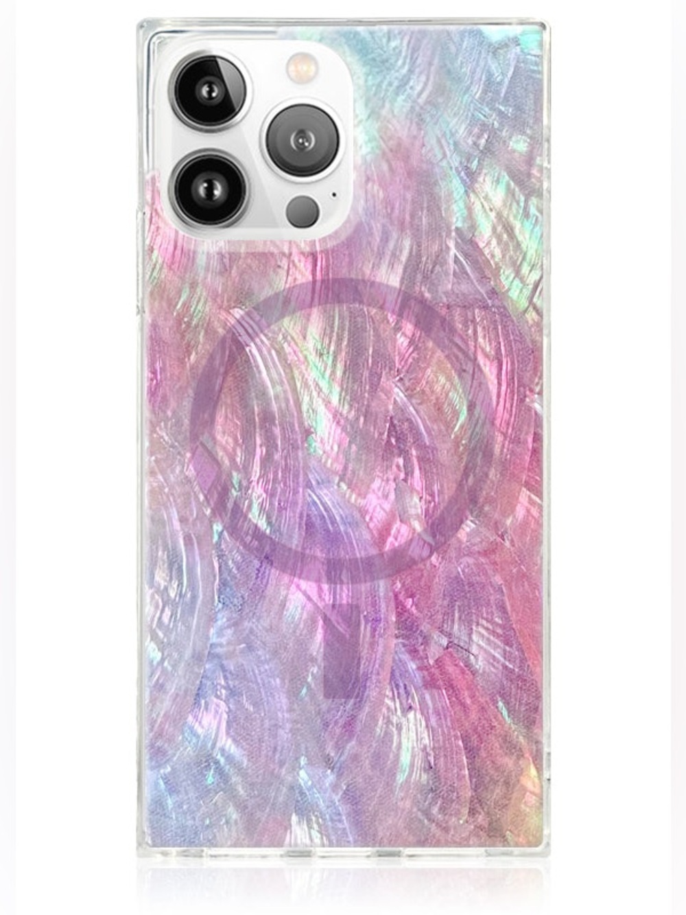 SQUARE® by FLAUNT Pink Mother of Pearl case for iPhone 16 Pro Max